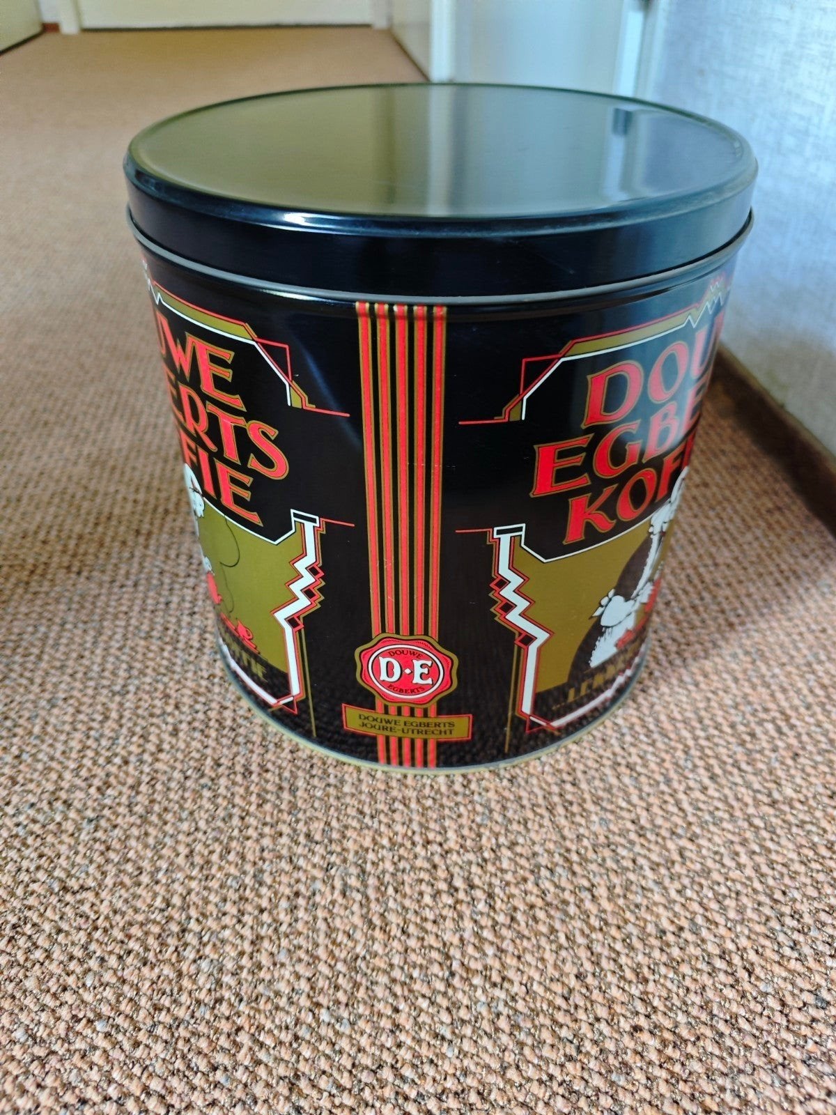 Vintage Douwe Egberts Koffieblik 23cm hoog, Ophalen of Verzenden, Zo goed als nieuw, Koffie, Douwe Egberts