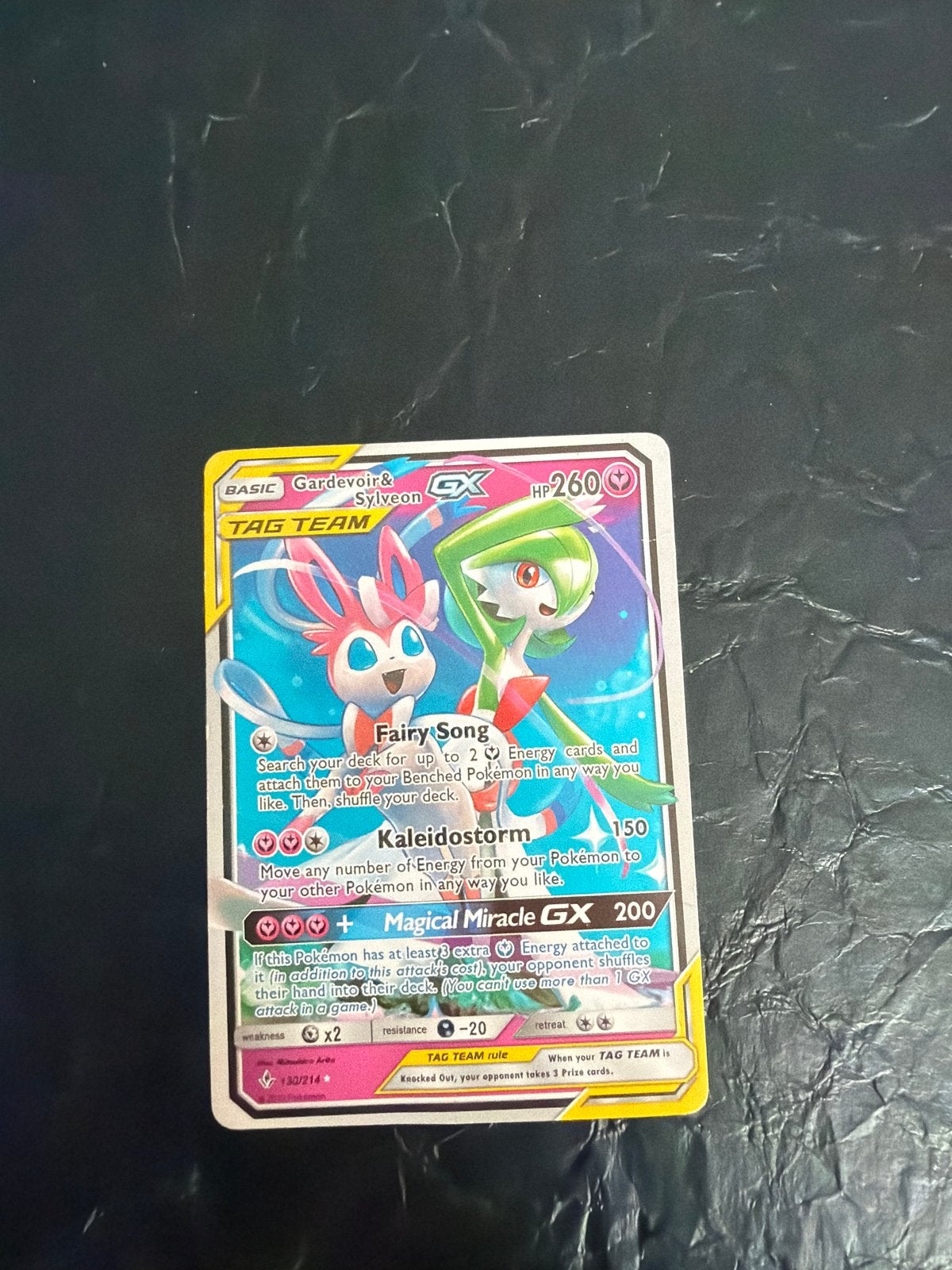 Gardevoir & Sylveon GX TAG TEAM Pokémon kaart, Ophalen of Verzenden, Gebruikt, Losse kaart