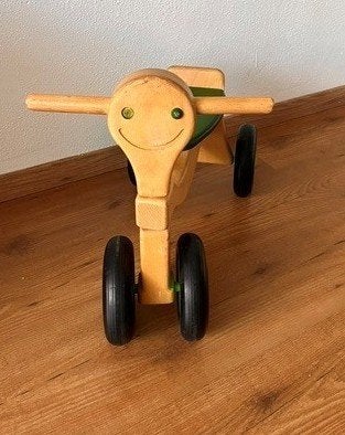 Stevige loopfiets van het merk Van Dijk Toys, berkenhout, Ophalen, Gebruikt, Loopfiets