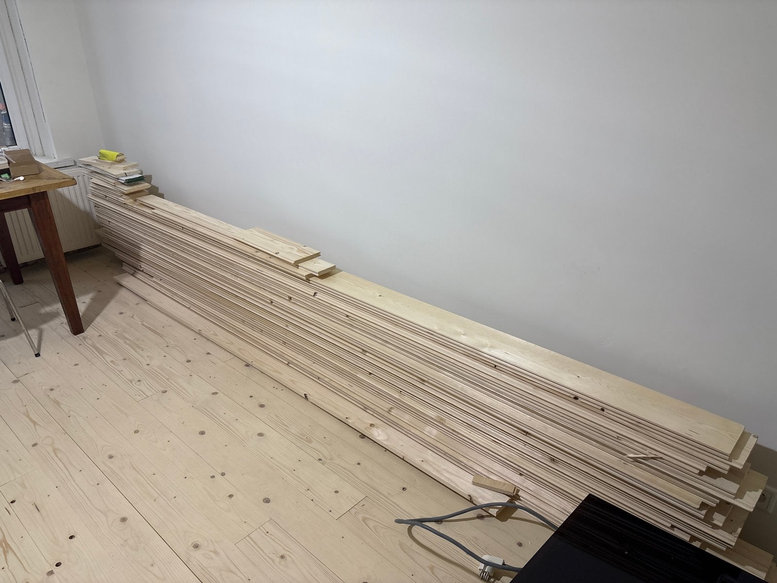 Nieuwe Vuren Vloerdelen met Mes en Groef - 360 x 14 x 1,8 cm, Doe-het-zelf en Verbouw, Ophalen, Minder dan 25 mm, Nieuw, Plank