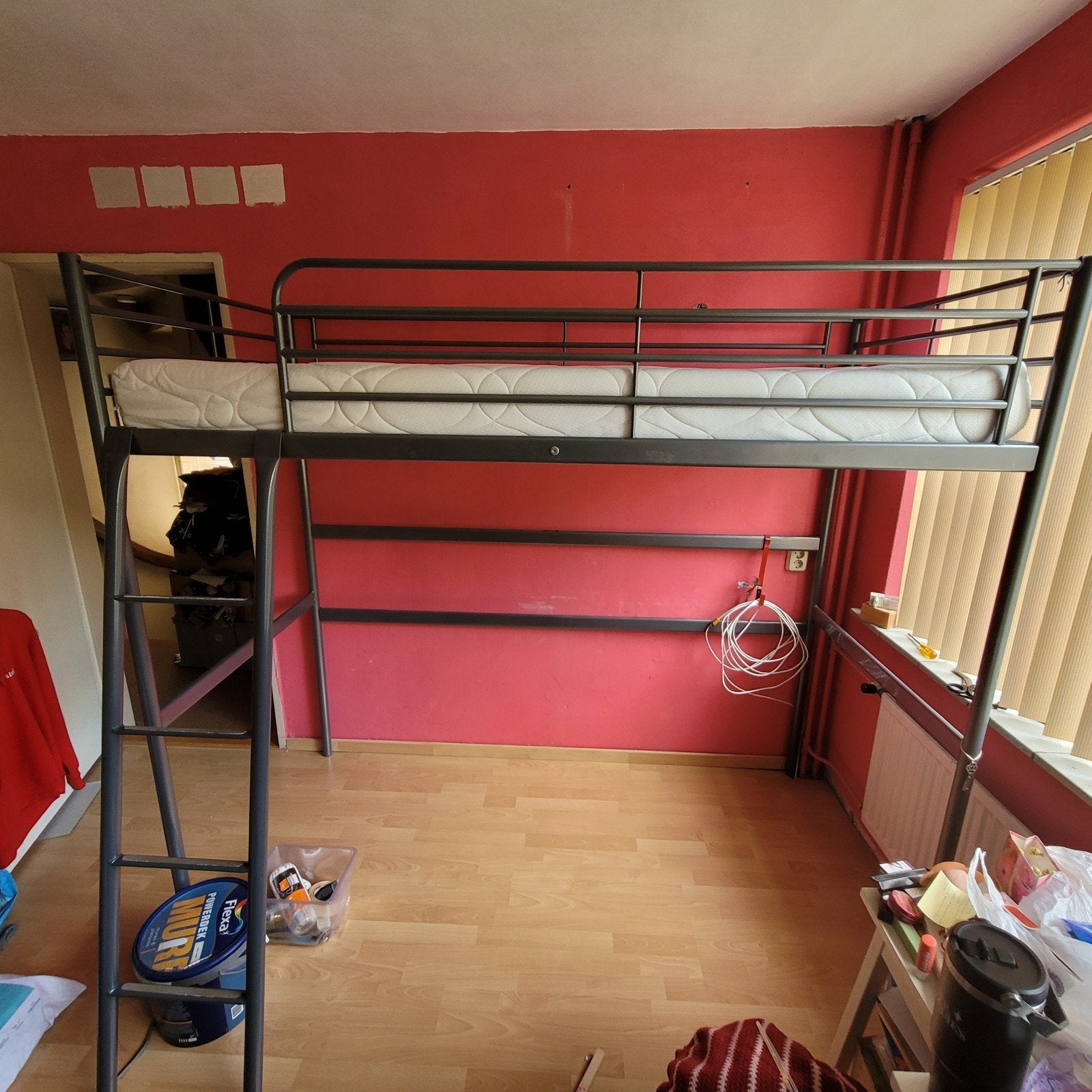 Hoogslaper stapelbed metaal kinderkamer studentenkamer, Ophalen, Gebruikt, Eenpersoons, Minder dan 160 cm