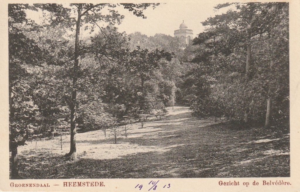Heemstede Groenendaal Belvedere, Ophalen of Verzenden, Voor 1920, Ongelopen, Noord-Holland