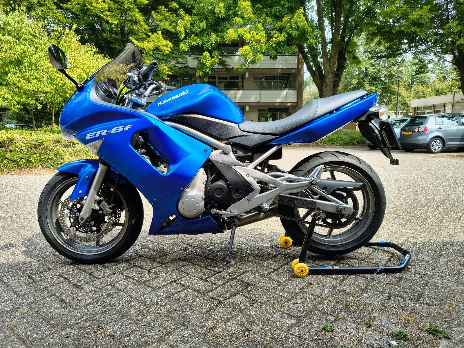 Kawasaki ER-6F 2007, 2 cilinders, Sportuitlaat, Motorrijbewijs A, Gebruikt