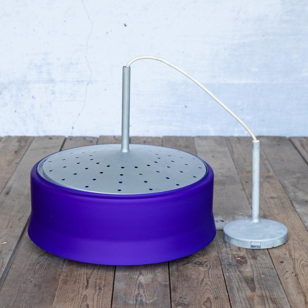 Vintage Foscarini Hanglamp – Blauw Murano Glas – 1970-1979, Huis en Inrichting, Gebruikt, Vintage, Glas, E27 (groot)