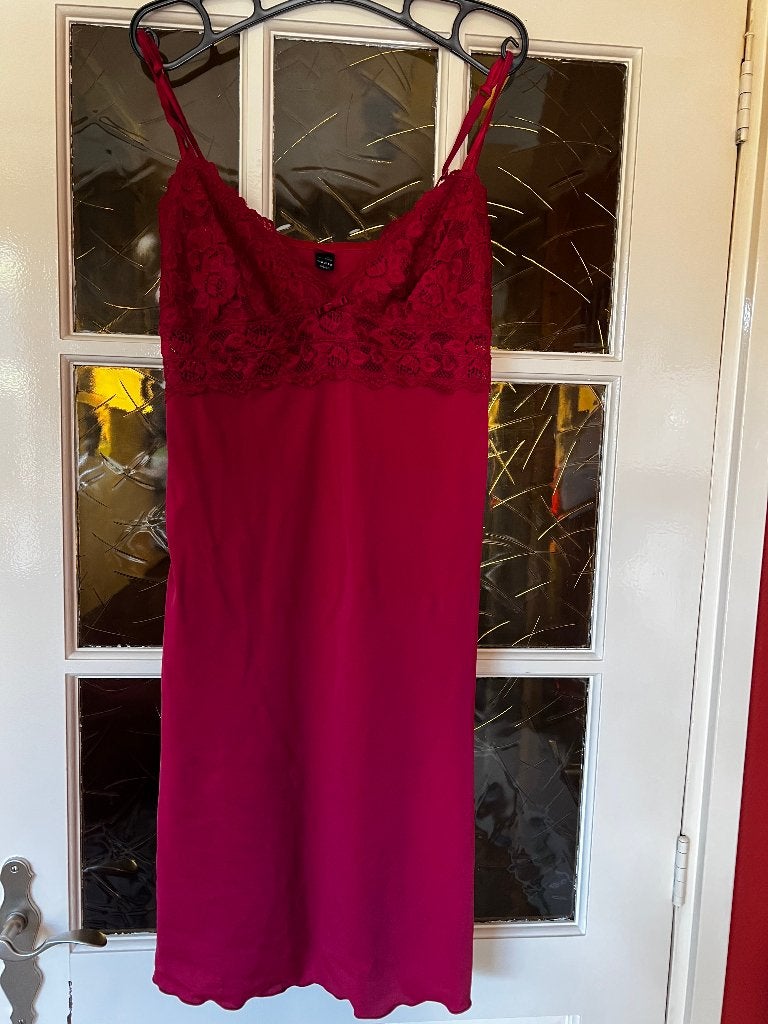 wijnrode nachthemd, Ophalen of Verzenden, Rood, Nachtkleding