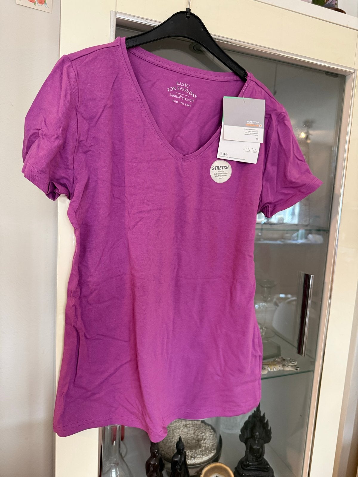 Nieuw Janina Stretch T-shirt - Maat L (EU42), Paars, Maat 42/44 (L), Nieuw, Ophalen of Verzenden