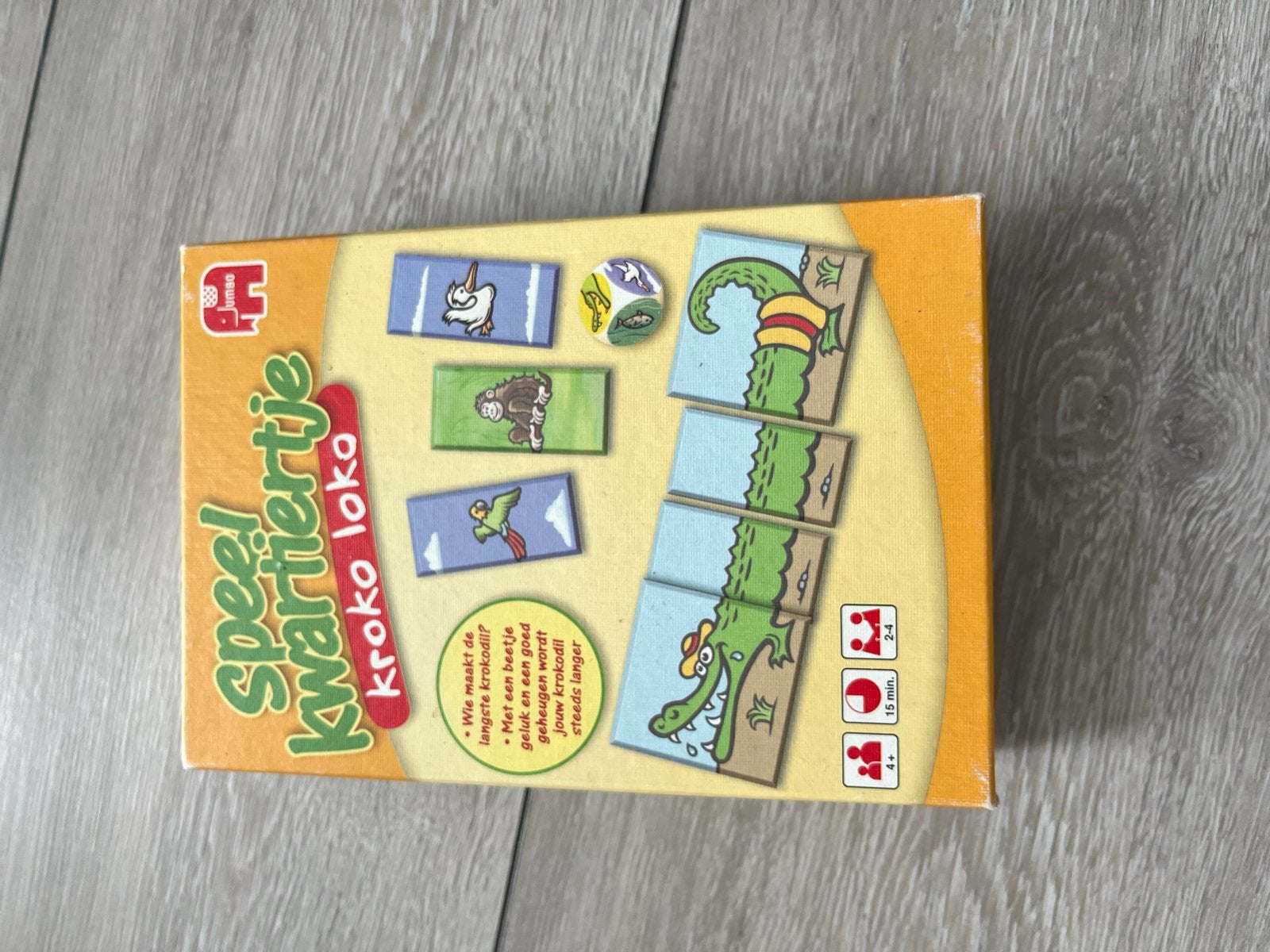 Jumbo Speelkwartiertje Kroko Loko Geheugenspel, Drie of vier spelers, Ophalen of Verzenden, Gebruikt