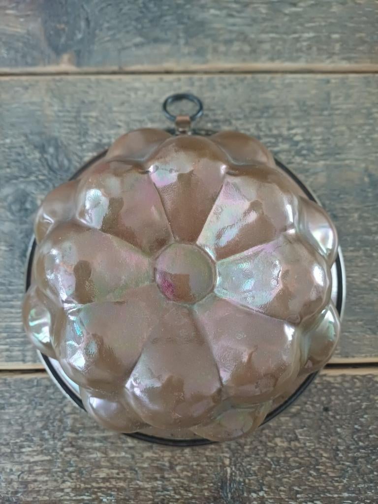 Antieke Koperen Puddingvorm - Decoratieve Keukenaccessoire, Antiek en Kunst, Antiek | Koper en Brons, Ophalen, Koper