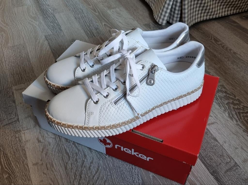 Rieker damesschoenen, sneakers, maat 42, NIEUW, Wit, Nieuw, Ophalen of Verzenden, Sneakers of Gympen