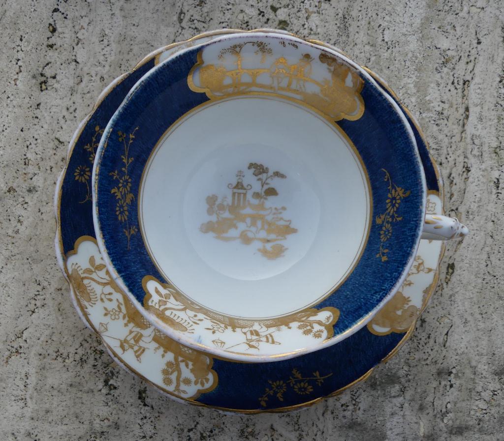 Tuscan China England Blauw Roomstel 2 x Theekop + Schotels, Nieuw, Ophalen of Verzenden, Wedgwood, Kop(pen) en/of Schotel(s)