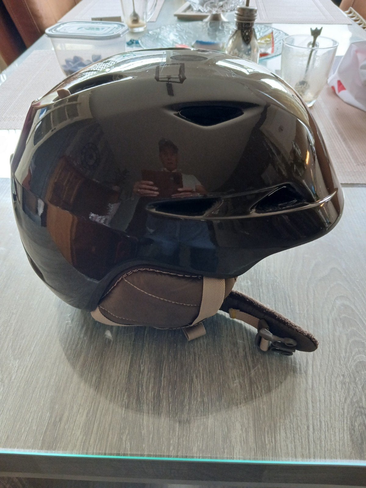 Giro Lure skihelm - Bruin - Maat 38/40 (M), Maat 38/40 (M), Overige typen, Ophalen of Verzenden, Zo goed als nieuw