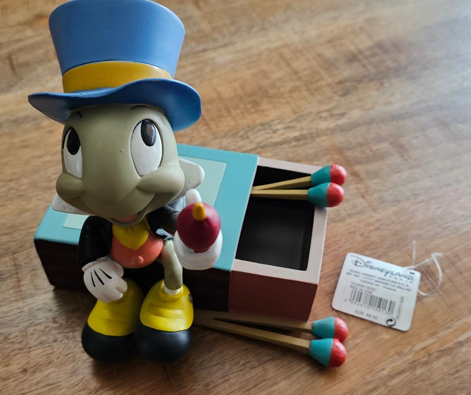 Jaapie de Krekel Beeldje - Pinokkio Disney, Ophalen of Verzenden, Peter Pan of Pinokkio, Zo goed als nieuw, Beeldje of Figuurtje