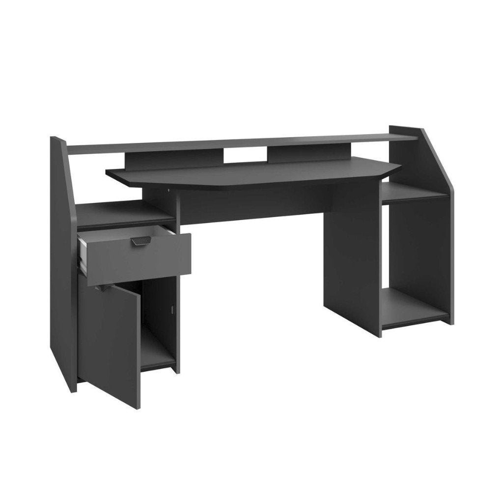 Groot grijs bureau (€319NIEUW) studio, productie en gaming, Ophalen, Gebruikt, 180 cm, 67 cm
