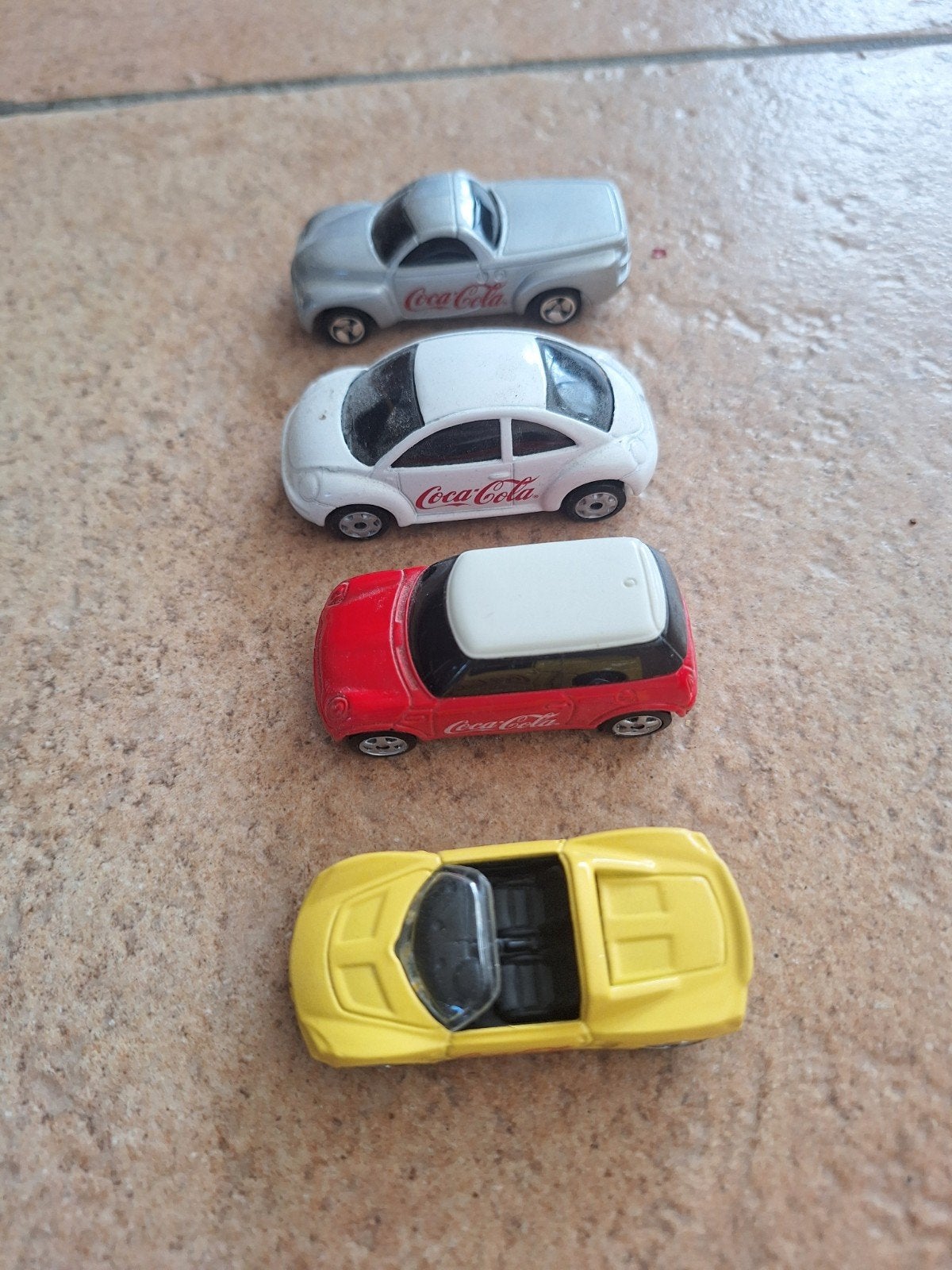 Set van 4 Coca-Cola  speelgoedauto's, Ophalen of Verzenden, Gebruikt