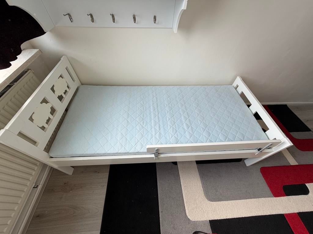 Kinderbed 140x70 met matras, Ophalen, Gebruikt, 70 tot 85 cm, 140 tot 160 cm