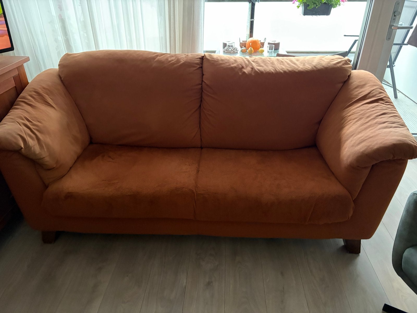 2- en 3-zitsbank gratis af te halen, Huis en Inrichting, Ophalen, Gebruikt, Driepersoons, 75 tot 100 cm