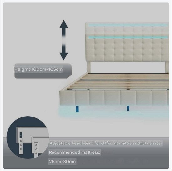 Bedframe – Bed – Tweepersoonsbed – Boxspring – Ledikant, Corvance B.V., Verzenden, Nieuw, Corvancebol@gmail.com
