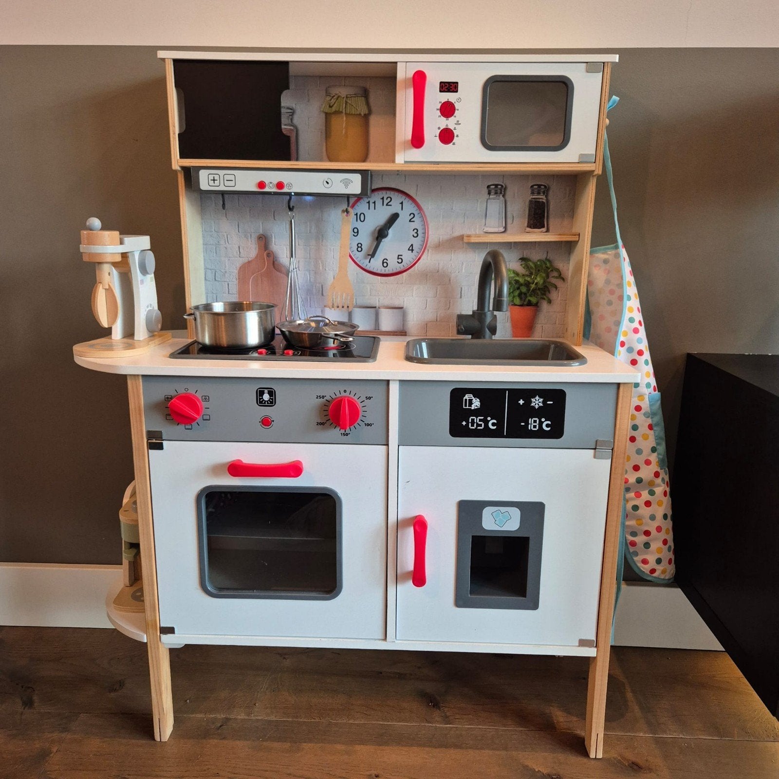 Speelkeuken + veel accessoires, Ophalen, Gebruikt, Hout, Speelkeuken
