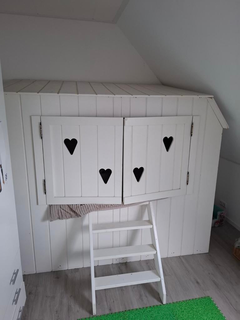 Bedstee, Ophalen, 85 tot 100 cm, Gebruikt, Lattenbodem