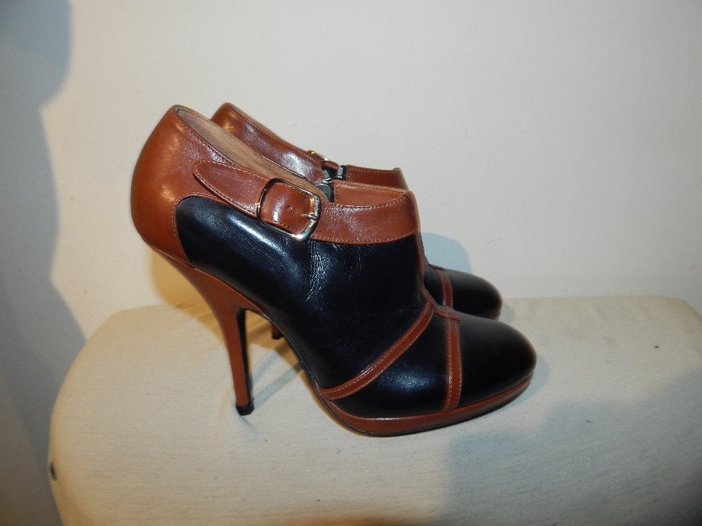 Dries van Noten nieuwe leren pump zwart bruin Najaar 37