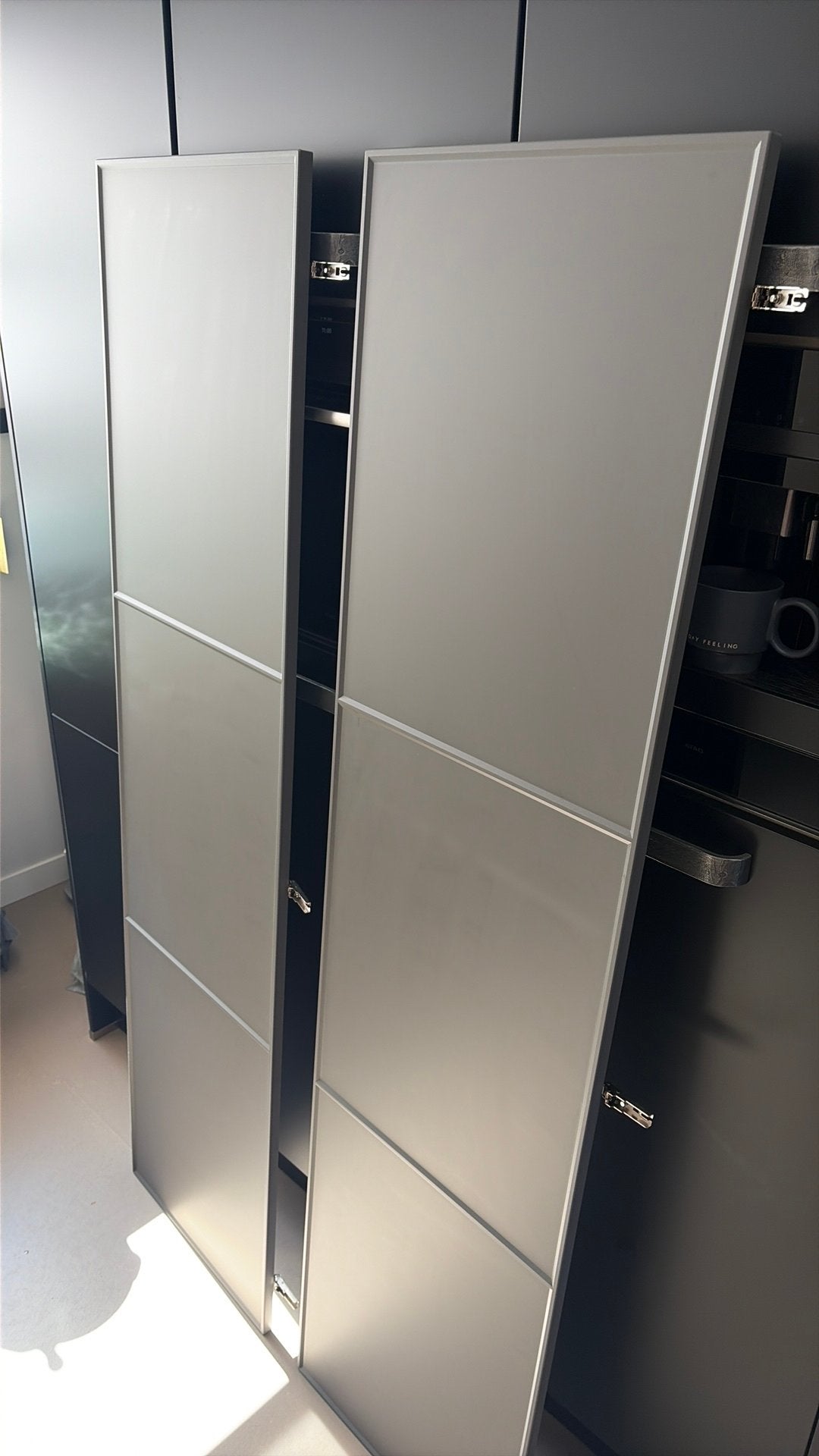 Ikea Pax Meraker kledingkastdeuren grijs 50x195cm, Ophalen, 50 tot 100 cm, Zo goed als nieuw, 150 tot 200 cm