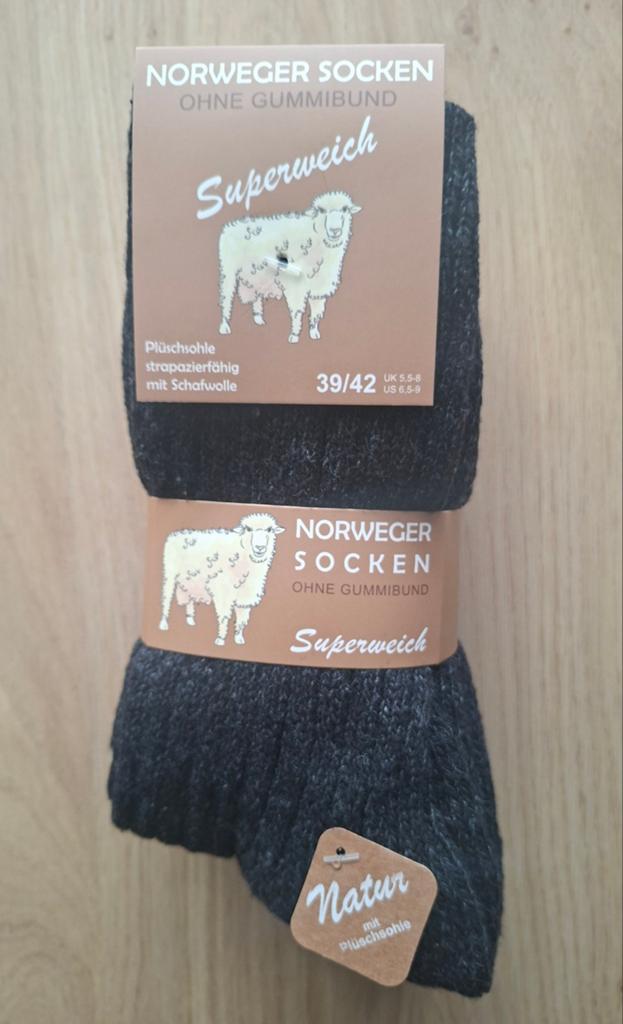 3 Paar Dikke Wollen Norweger Sokken Maat 39-42, Sokken en Kniesokken, Zwart, Nieuw, Ophalen of Verzenden