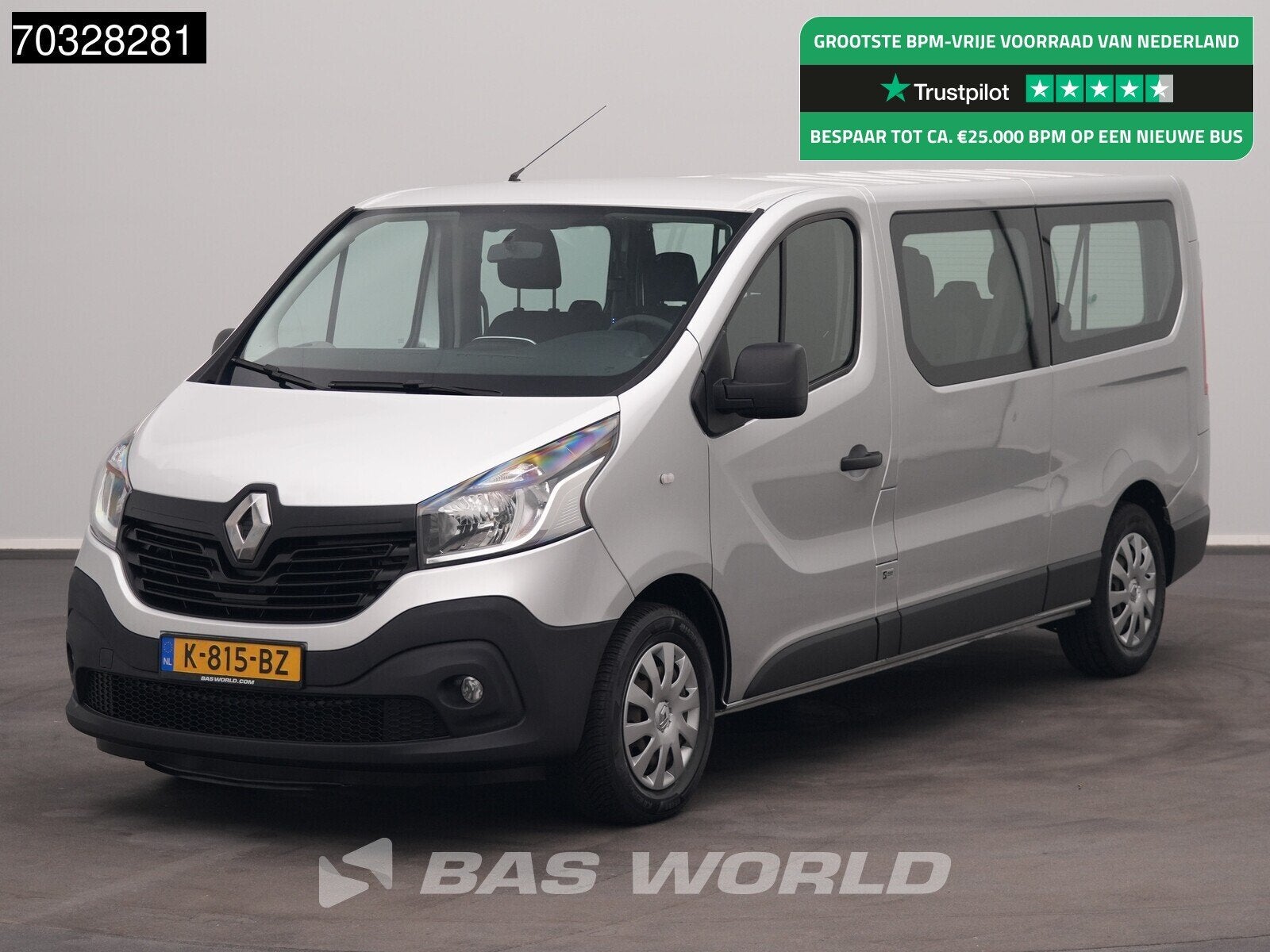 Renault Trafic 120pk Personenvervoer 9-Persoons Airco Cruise, Multifunctioneel stuurwiel, Stof, Gebruikt, Euro 6
