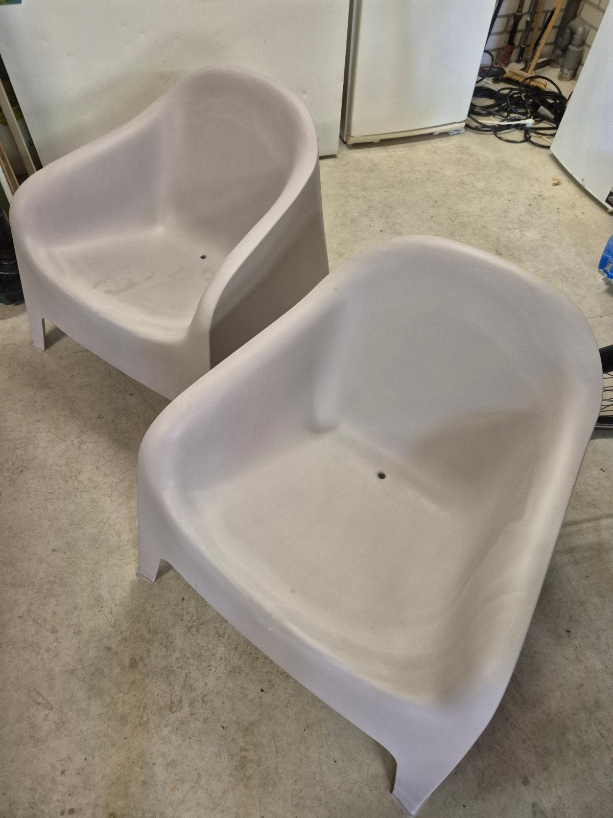 2x Ikea Skarpo fauteuils, Ophalen, Kunststof, Gebruikt, Modern, Scandinavisch