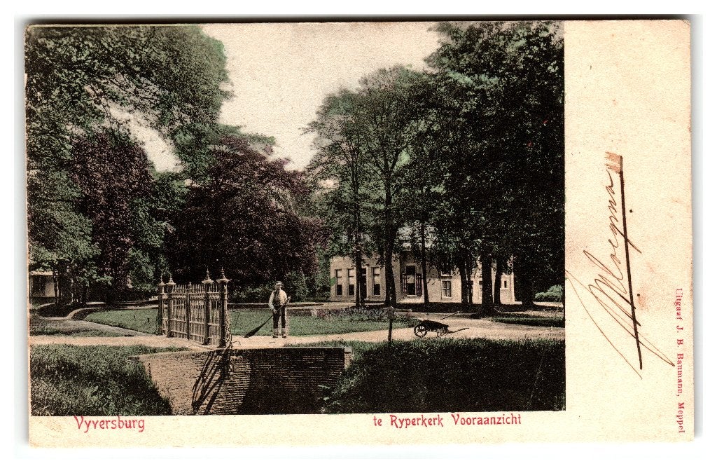 Rijperkerk, (bij Leeuwarden) Vyversburg - Vooraanzicht, Verzenden, Voor 1920, Gelopen, Friesland