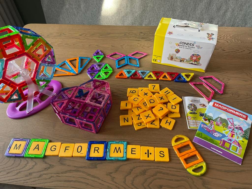 Magformers, 112 stuks! Magnetisch en handig voor op vakantie, Ophalen of Verzenden, Zo goed als nieuw, Overige merken