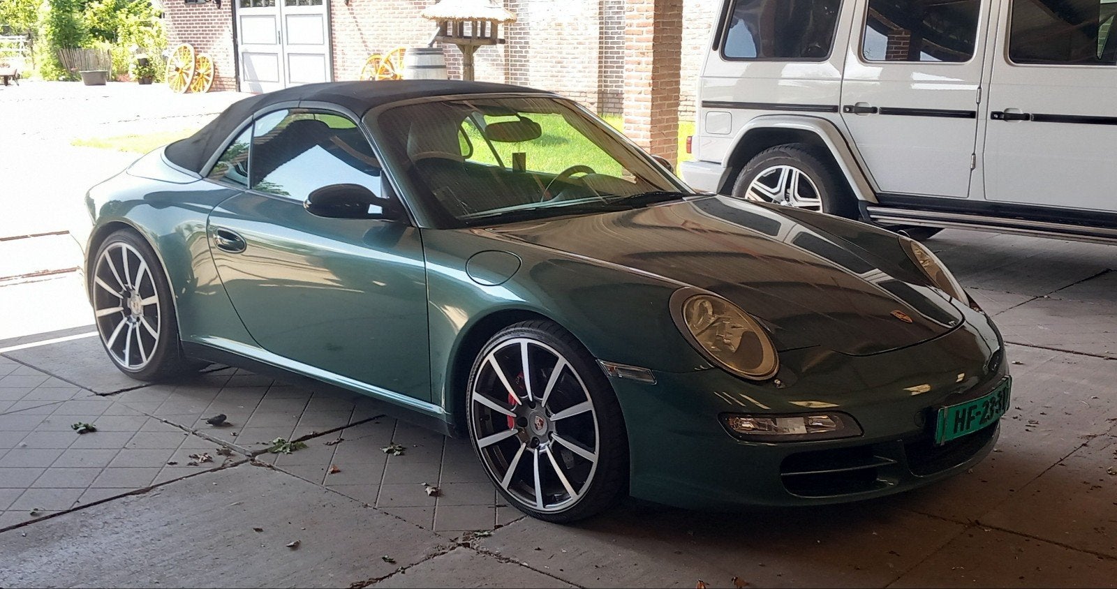 Porsche 911 Cabriolet  Carrera 3.8 S, Auto's, Porsche, Bedrijf, Benzine, Cabriolet, Automaat, Geïmporteerd, Groen, Zwart, Leder