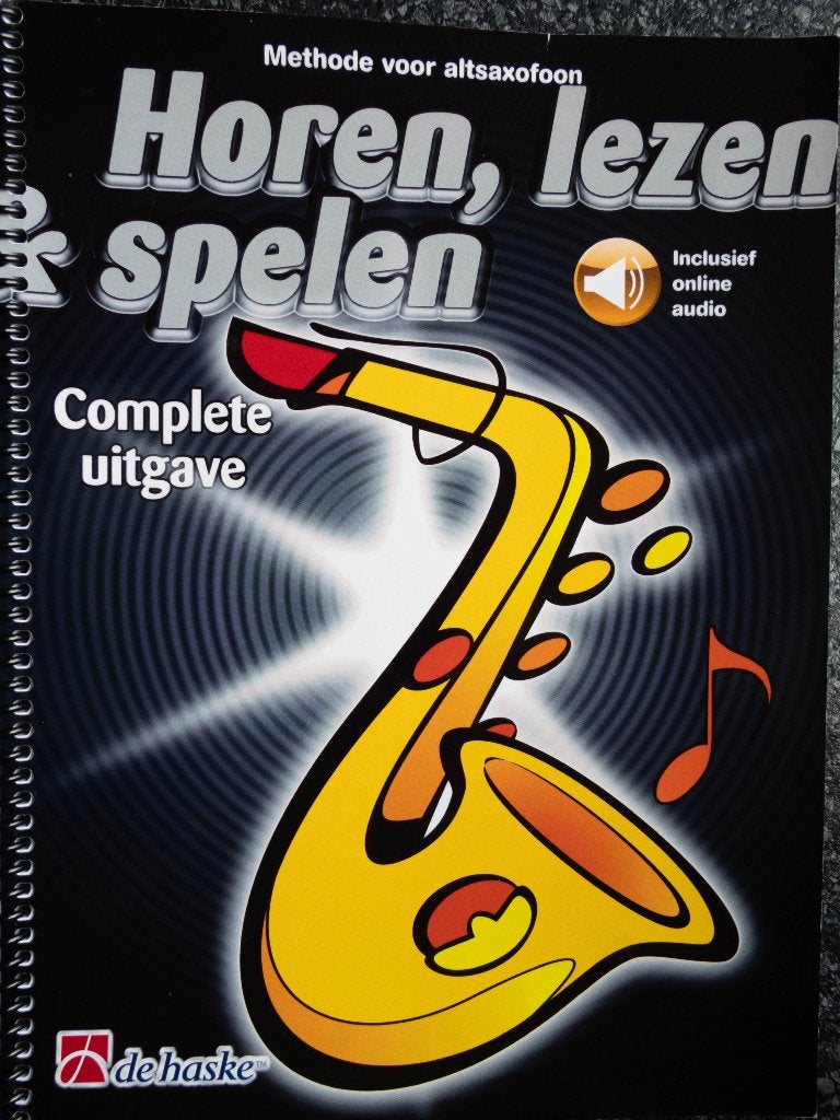 Horen, lezen & spelen - Complete uitgave altsaxofoon, Boeken, Ophalen of Verzenden, Zo goed als nieuw, Michiel Oldenkamp Jaap Kastelein