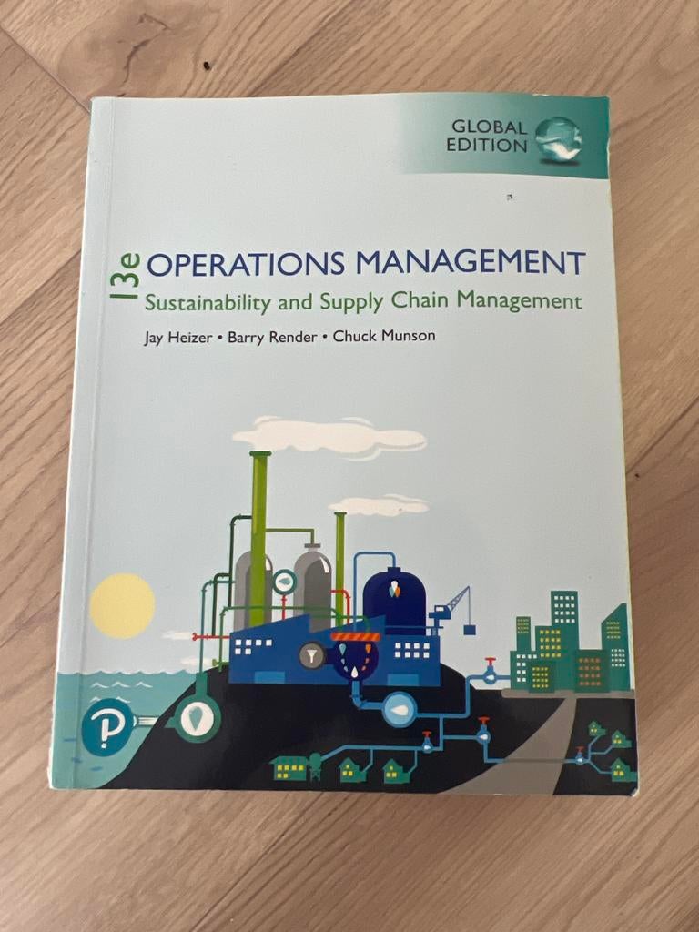 Operations Management 13e Global Edition, Boeken, Studieboeken en Cursussen, Ophalen of Verzenden, Gamma, Zo goed als nieuw, HBO