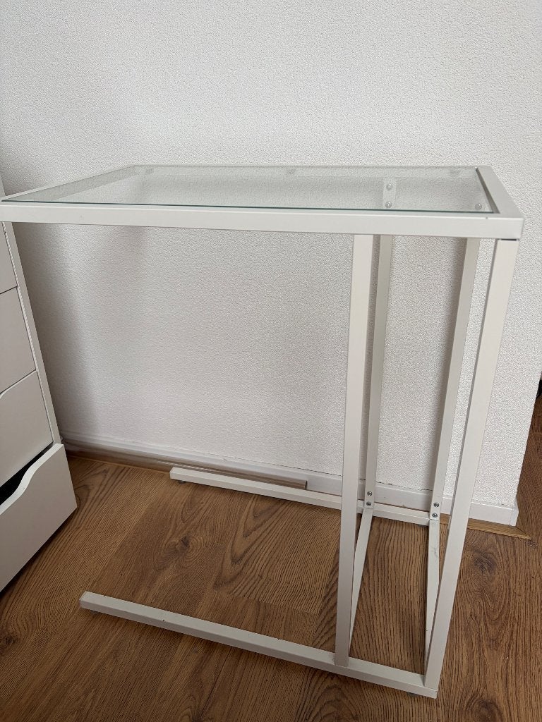 Ikea VITTSJÖ laptoptafeltje / bijzettafel, Ophalen, Minder dan 55 cm, Metaal of Aluminium, Zo goed als nieuw