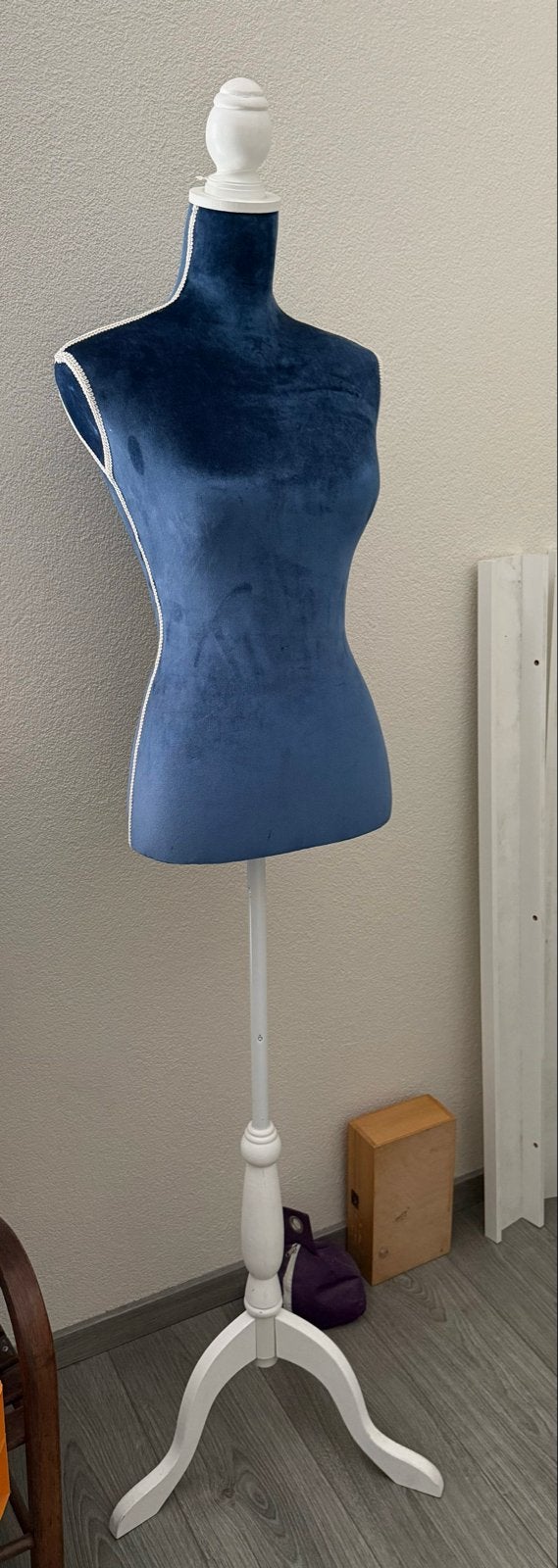 Verstelbare Paspop Blauw Fluweel, Ophalen, Zo goed als nieuw, Overige typen