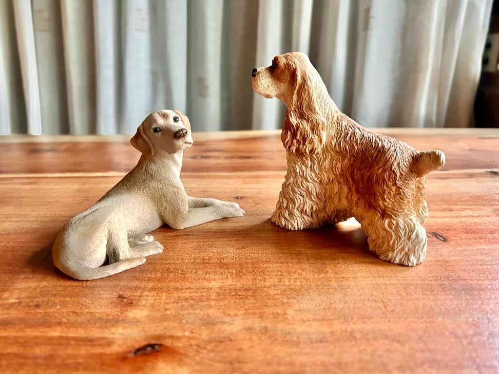 Castagna Beeldjes: labrador en Amerikaanse Cocker Spaniel, Ophalen of Verzenden, Gebruikt, Dier