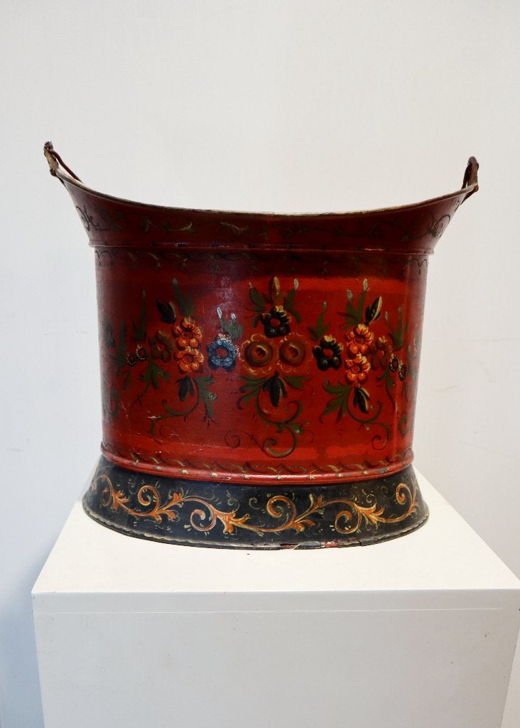 Antieke Hindeloopen beschilderde emmer, Ophalen of Verzenden