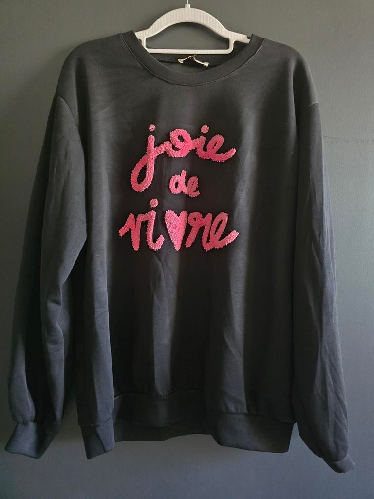 Nieuw trui joie de vivre 40 42 44 zwart fuchsia, Ophalen of Verzenden, Nieuw, Maat 42/44 (L), Zwart
