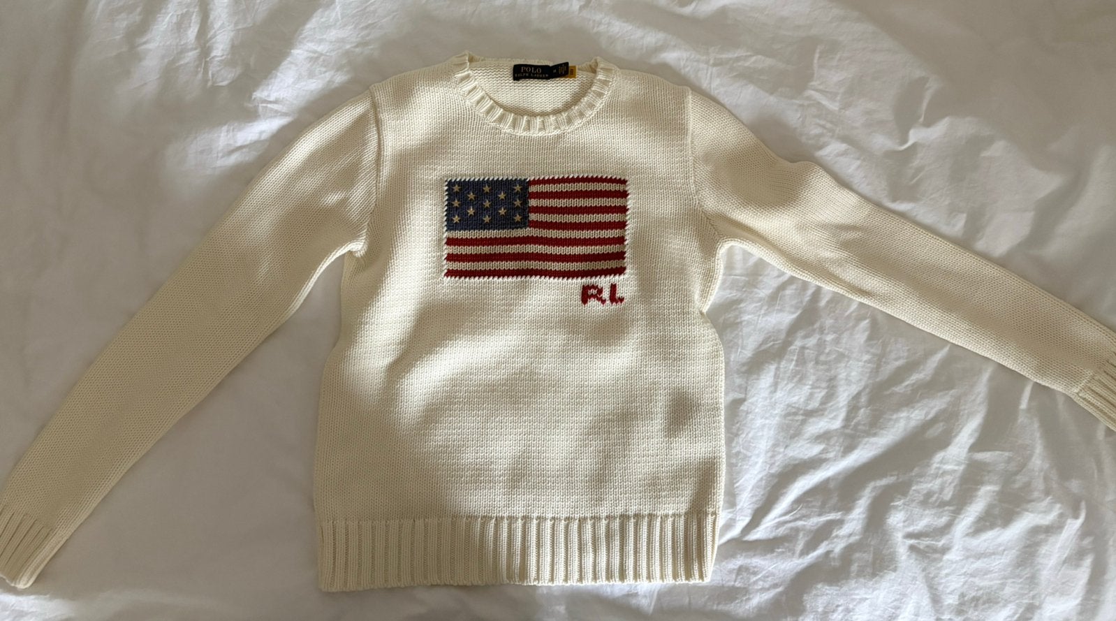 De iconische trui met Polo Ralph Lauren M, Verzenden, Nieuw, Maat 38/40 (M), Beige