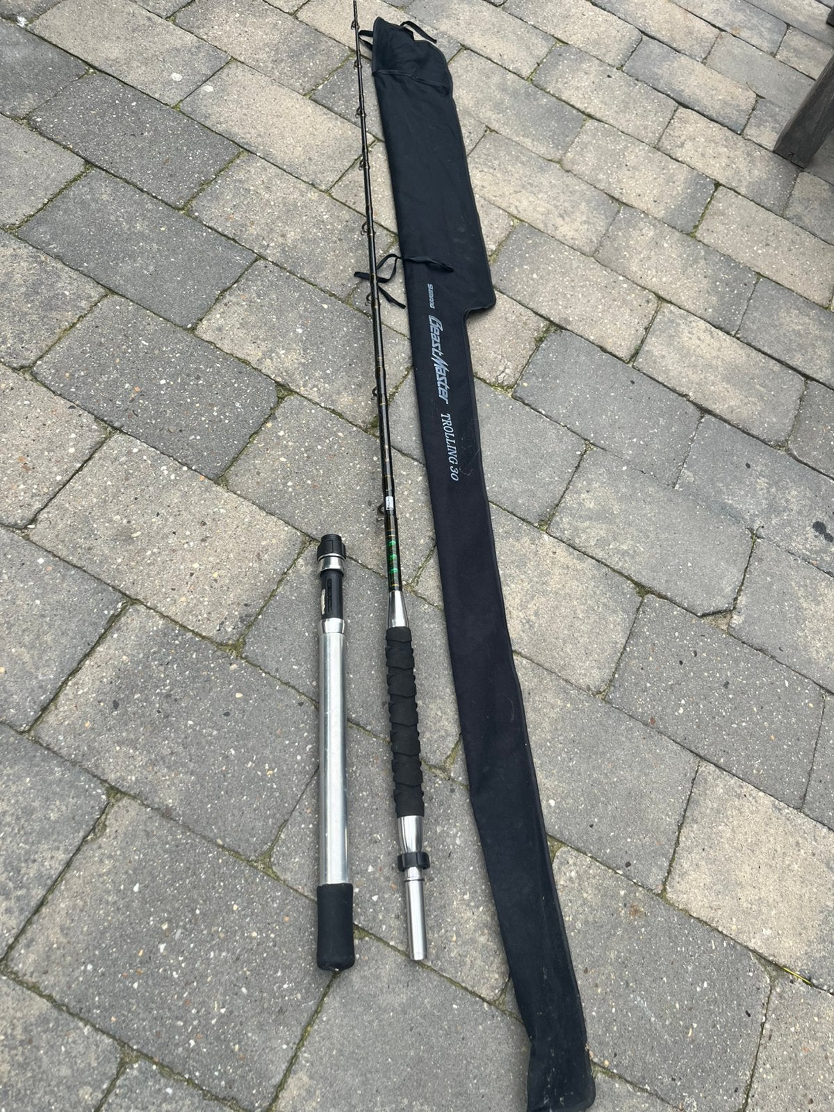 Shimano trolling 30 hengel, Watersport en Boten, Ophalen, Zo goed als nieuw, Werphengel