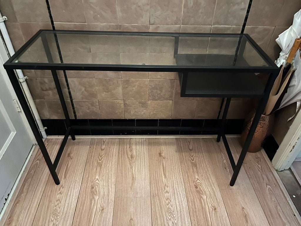 Gang tafel, Huis en Inrichting, Tafels | Sidetables, Ophalen, 50 tot 100 cm, Zo goed als nieuw, Metaal