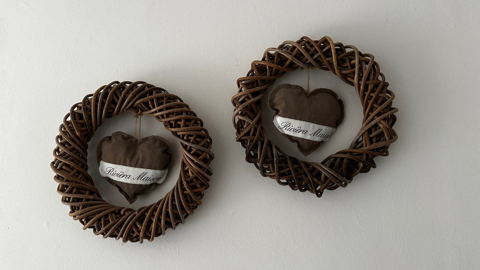 Riviera Maison Rieten Ring Decoratie - 38 cm, Ophalen of Verzenden, Natuurlijk materiaal, Bruin, Landelijk