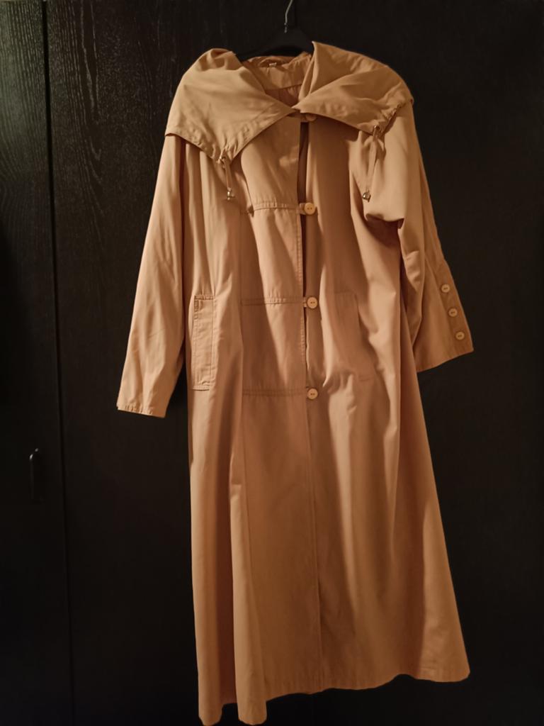 Dames  jaren 90 Vintage oud roze lange Trenchcoat maat 36/38, Ophalen of Verzenden, Zo goed als nieuw, Maat 38/40 (M), Roze