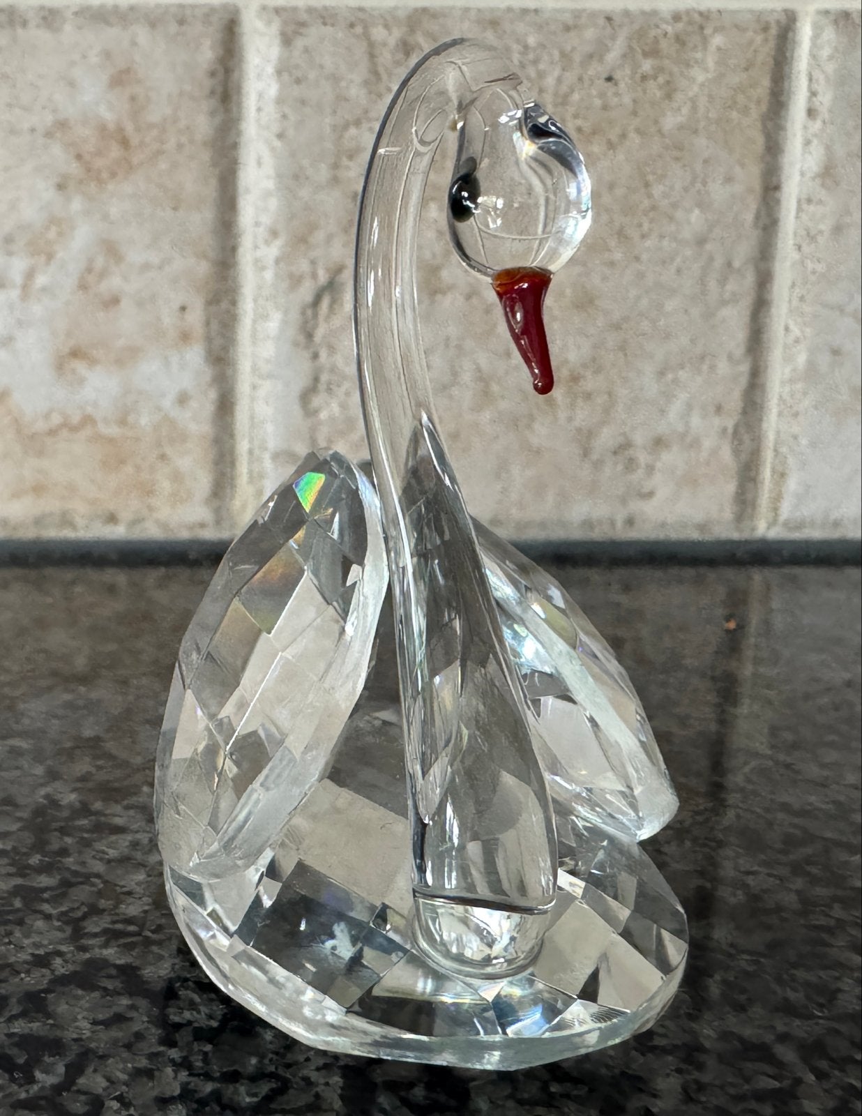 Swarovski Zwaan kristal - 7 cm.  Swarovski Swan Family, Verzamelen, Ophalen of Verzenden, Zo goed als nieuw, Figuurtje