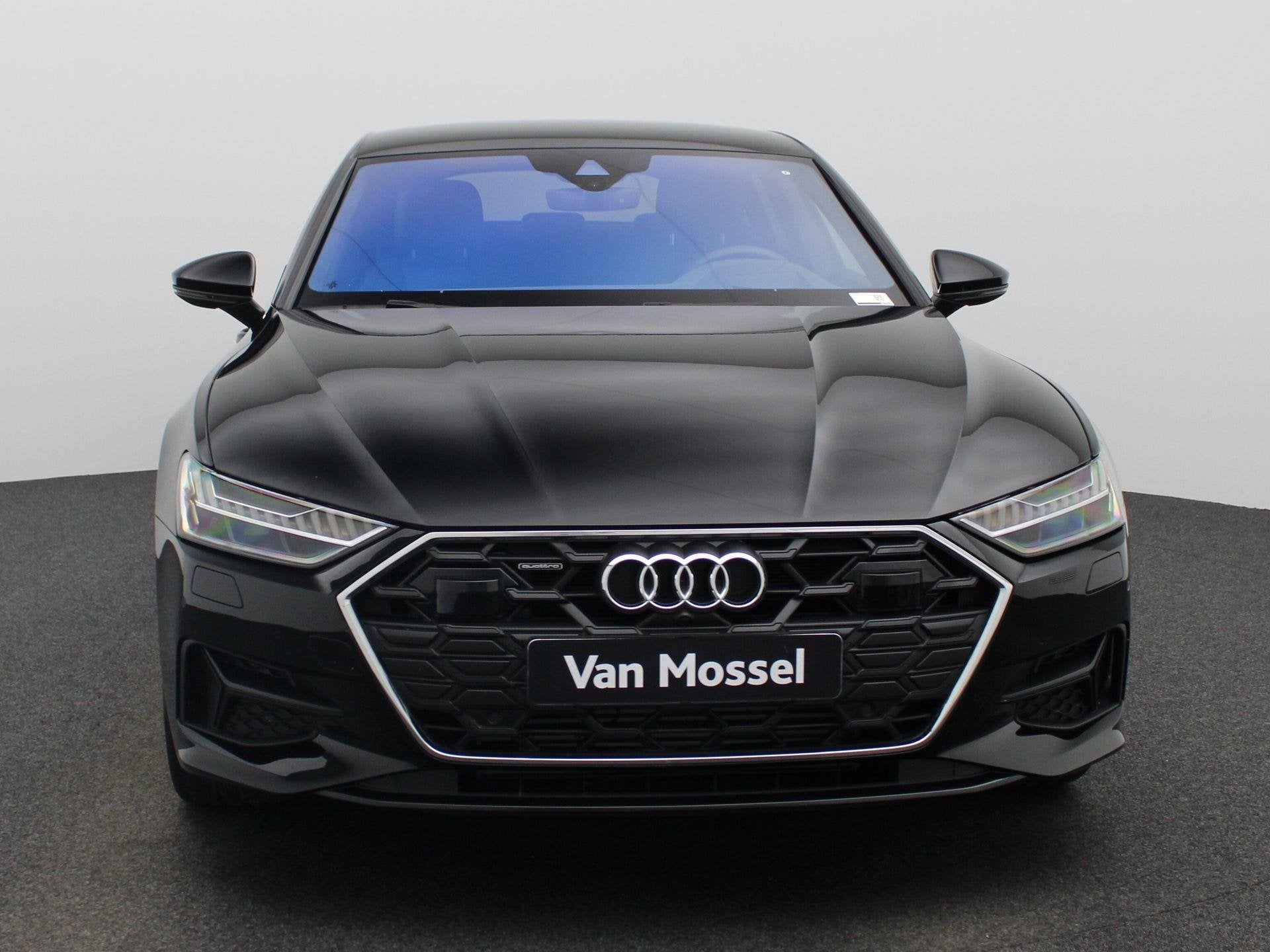 Audi A7 Sportback 50 TFSI e quattro Pro Line S 299 PK l Adap, Auto's, Audi, 12 maanden, Gebruikt, 4 cilinders, Zwart
