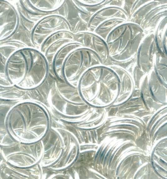 Partij 100 verzilverde buig-jump-split- ringen 5 of 6 mm, Verzenden, Nieuw, Overige typen