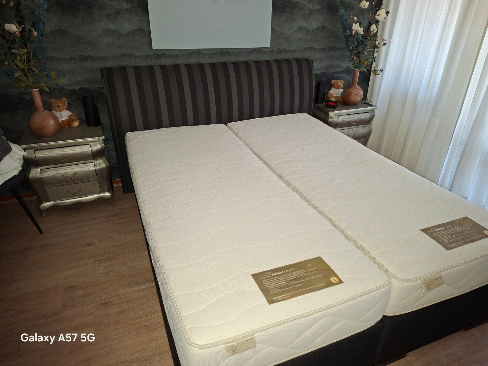 T.k. boxspring, Ophalen, Gebruikt, Zwart, Tweepersoons