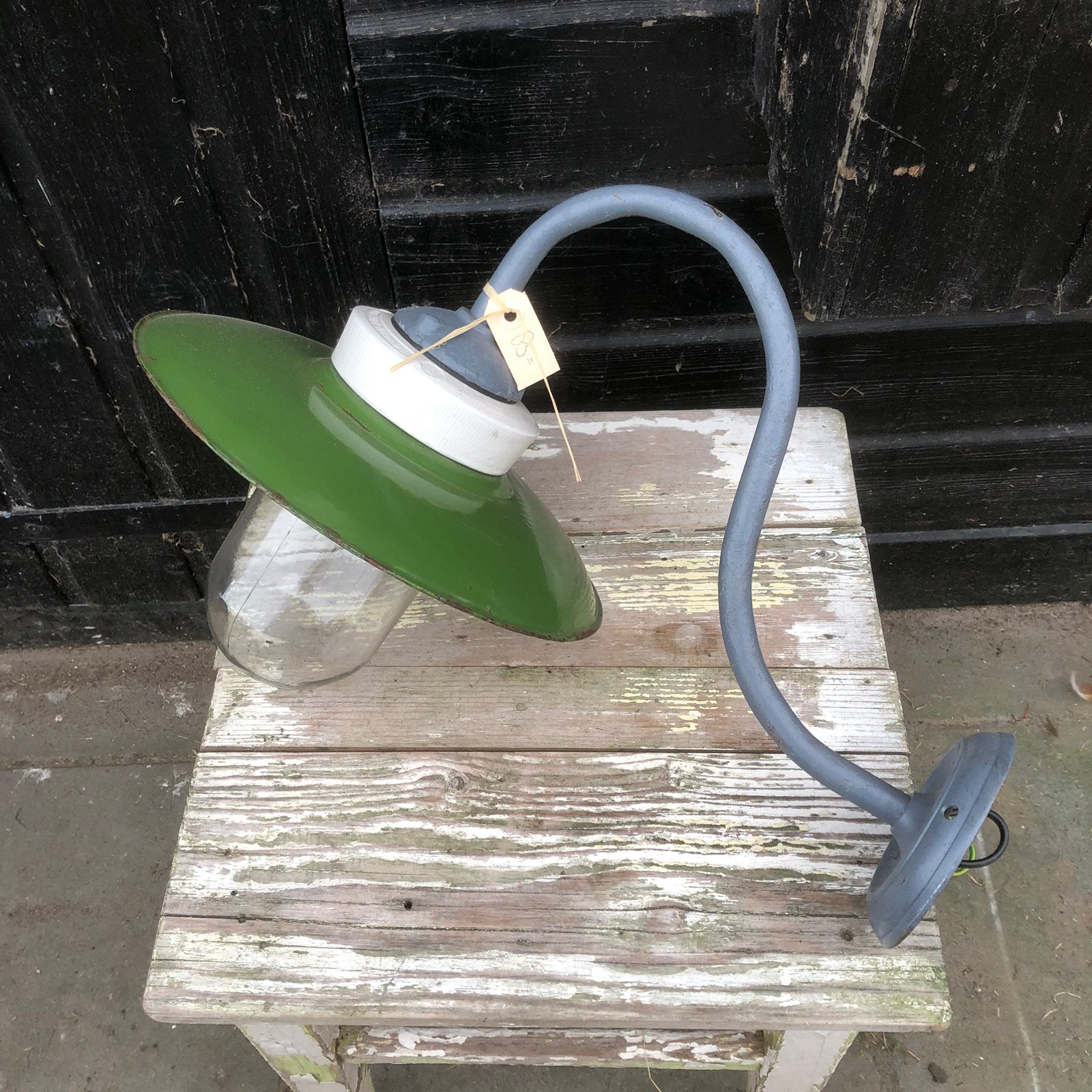 Groen emaille lamp, Ophalen of Verzenden