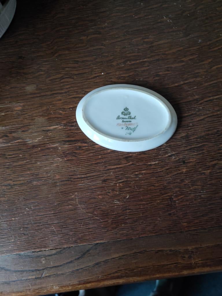 6x Rosenthal schaaltjes met roos decoratie, Ophalen of Verzenden