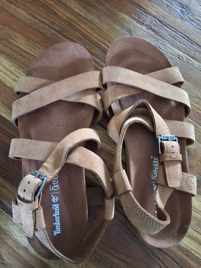 Timberland dames sandalen beige maat 39, Beige, Zo goed als nieuw, Timberland, Sandalen of Muiltjes